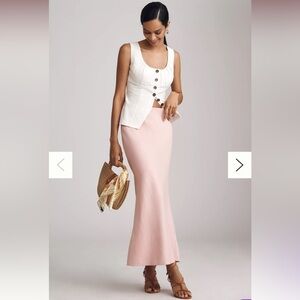 The Tilda Maxi Slip Skirt: Linen Edition NWOT